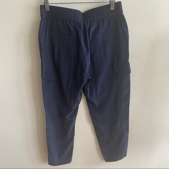 𝅺COPY - Club Monaco 100% Silk Navy Pants Sz 0 - Picture 4 of 8